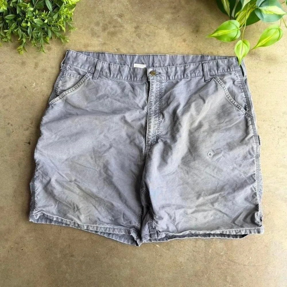 vintage Carhartt charcoal grey carpenter shorts size 40